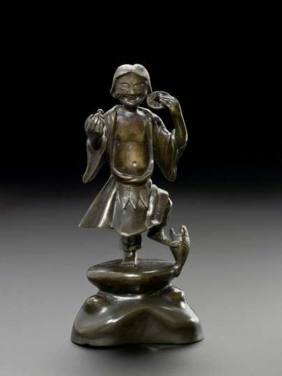 Bronze Figure of Liu Hai - Daoist God of Prosperity, Ming Dynasty